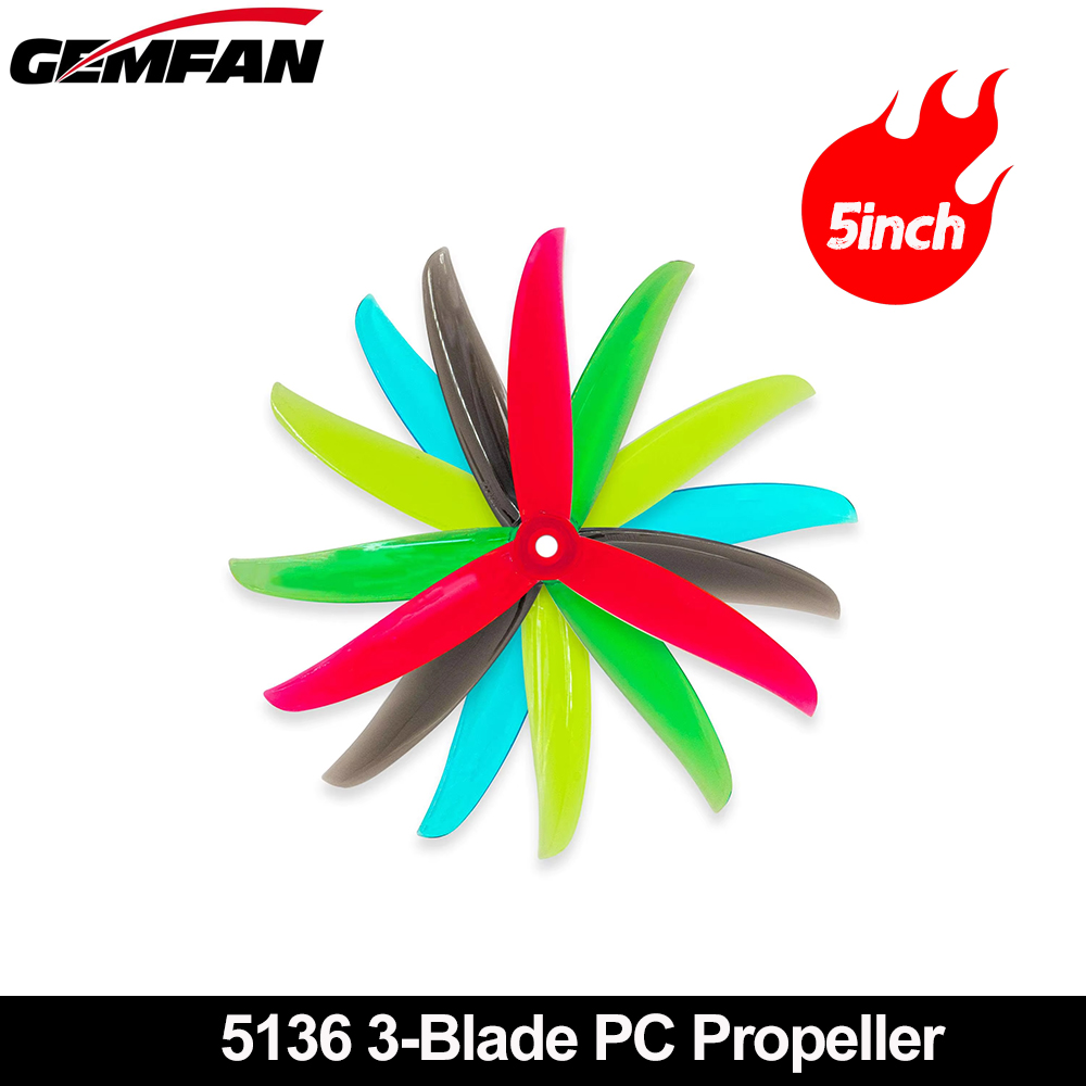 Fpv Drone Quadcopter - Gemfan VANOVER 5136 3-Blatt-PC-Propeller CW +