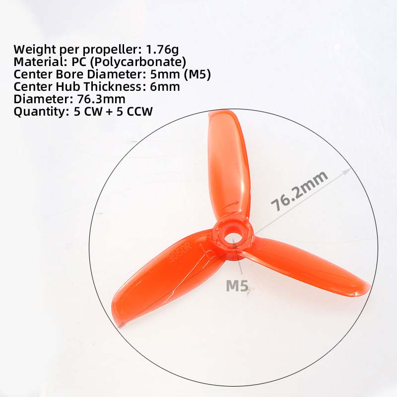 3050 3-Zoll-Propeller, 5CW 5CC – Fpv Drone Propeller Bewertung und Preis
